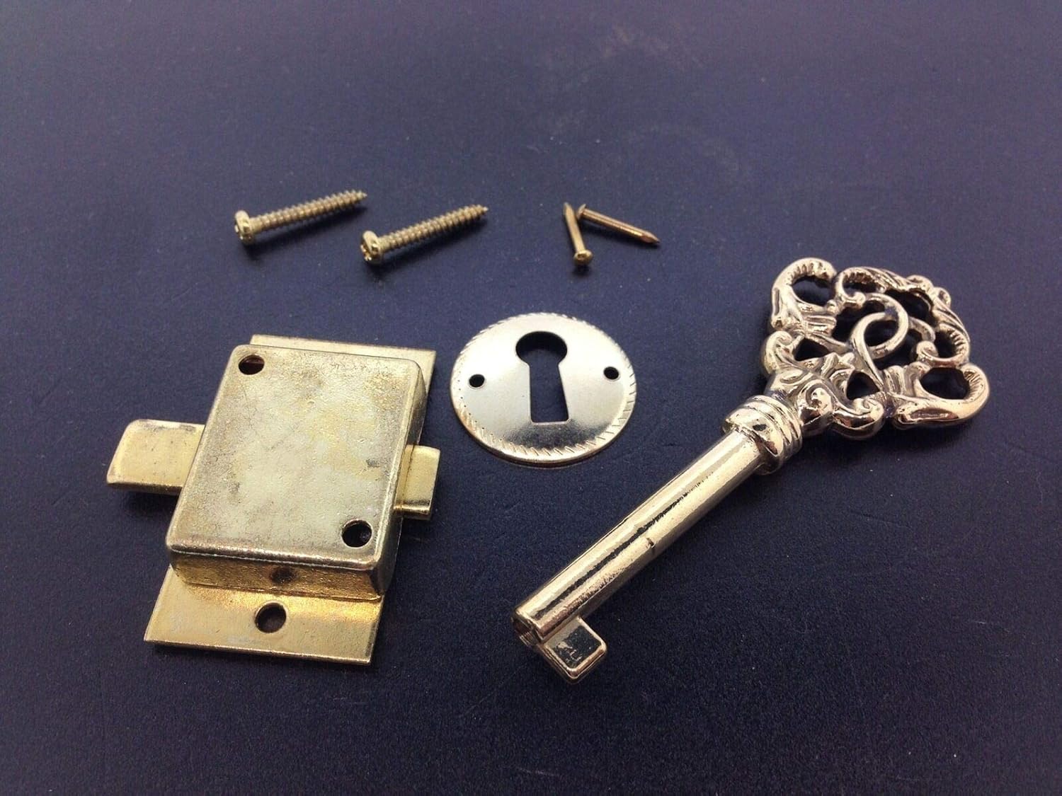 Generic Tools and Replacement for Clock. Fancy Brass Grandfather Clock Front Door Key and Lock Set