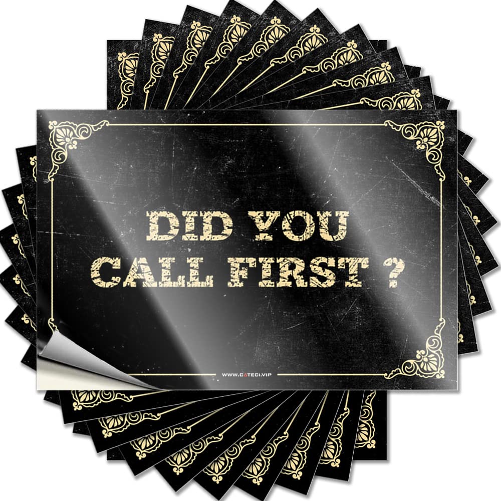 Decals for Cars Did You Call First Funny Sticker 10 Pcs Hardhat Stickers and Decals Man Cave Funny Signs(12X18CM)
