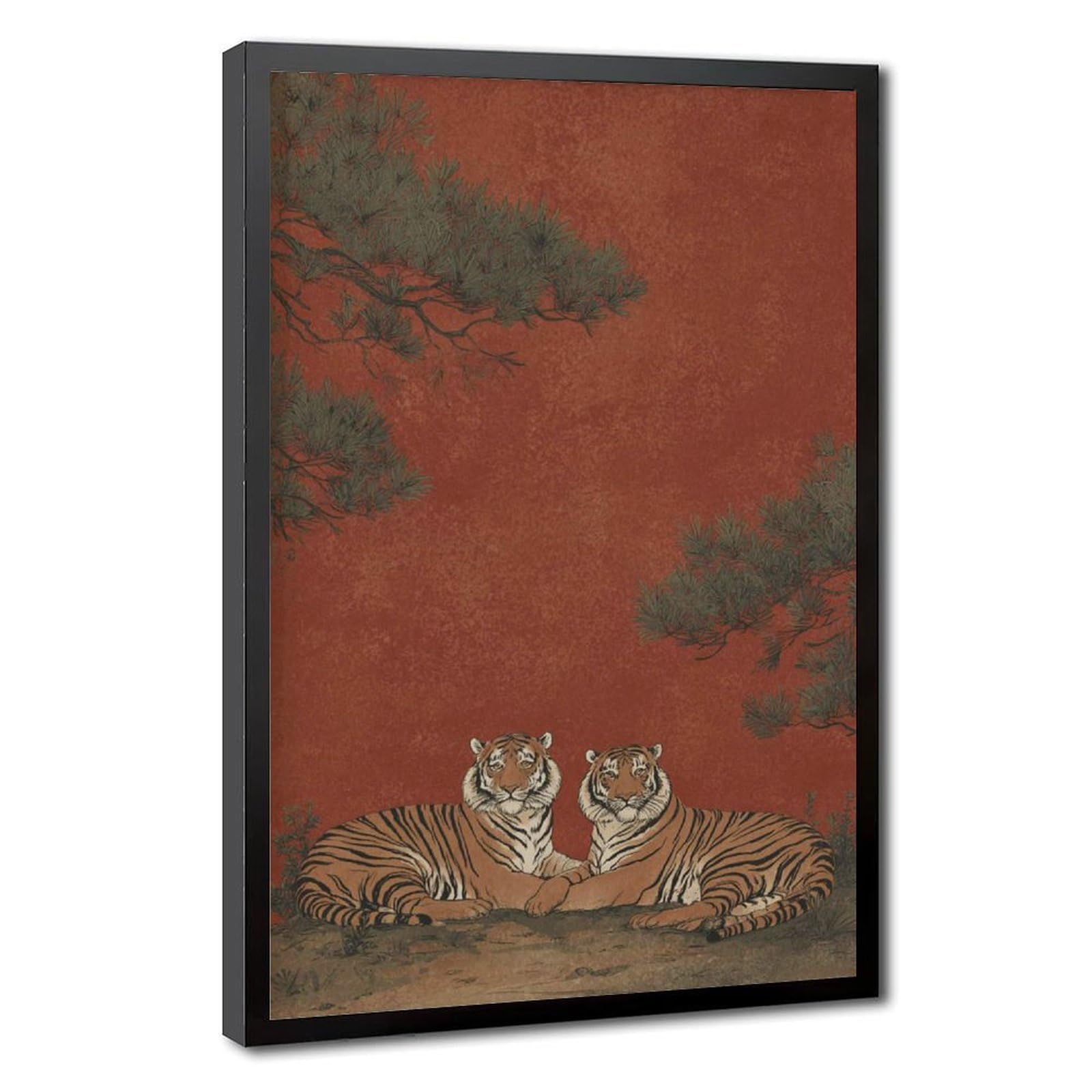 Bareronor Japanese Tiger Canvas Poster Bedroom Decor Landscape Office Room Decor Gift 12" L X 18" W