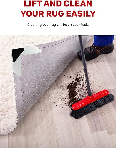 Miniatura 2 de Antideslizante para alfombras (con esquinas nevercurl) Al instante aplasta las esquinas y evita el deslizamiento Usos renovable gel pegajoso.