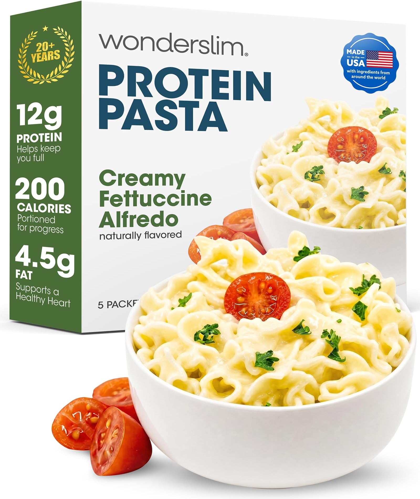 High Protein Pasta – 5 Servings (Creamy Fettuccine Alfredo)
