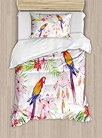 Vista 221 de Ambesonne Juego de funda de edredón de baloncesto, silueta de jugador de baloncesto, promoción de campeonato de competencia de atleta, juego de ropa