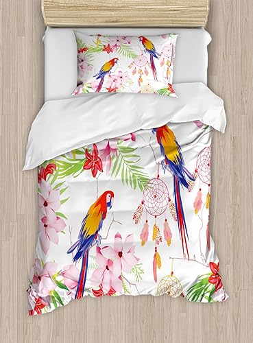 Miniatura 221 de Ambesonne Juego de funda de edredón de baloncesto, silueta de jugador de baloncesto, promoción de campeonato de competencia de atleta, juego de ropa