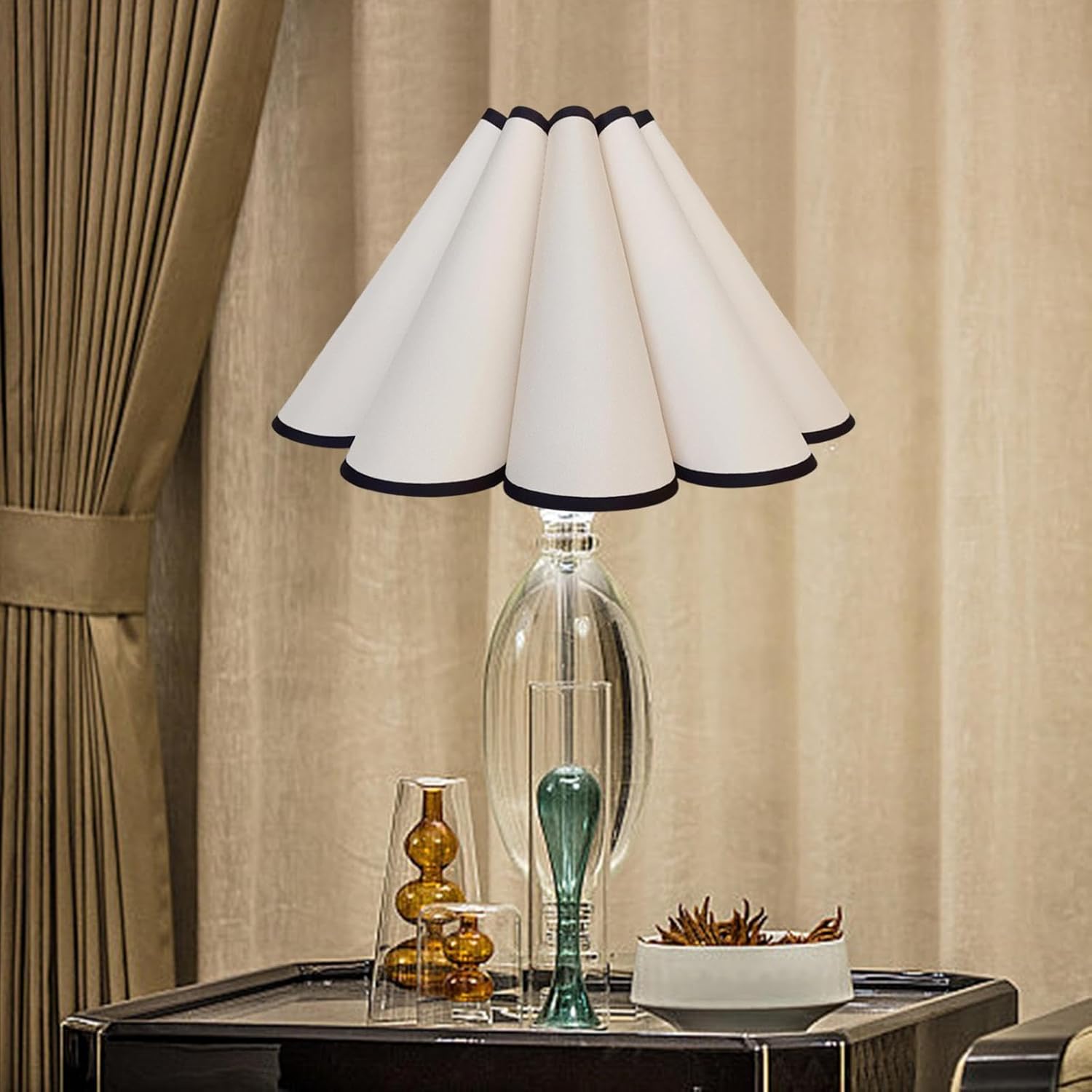 Petal Cloth Table Lamp Shade Wall Light Cover, Wall Mounted Cafe Fashion Pendant Light Shade for Farmhouse, Home Decoration, S