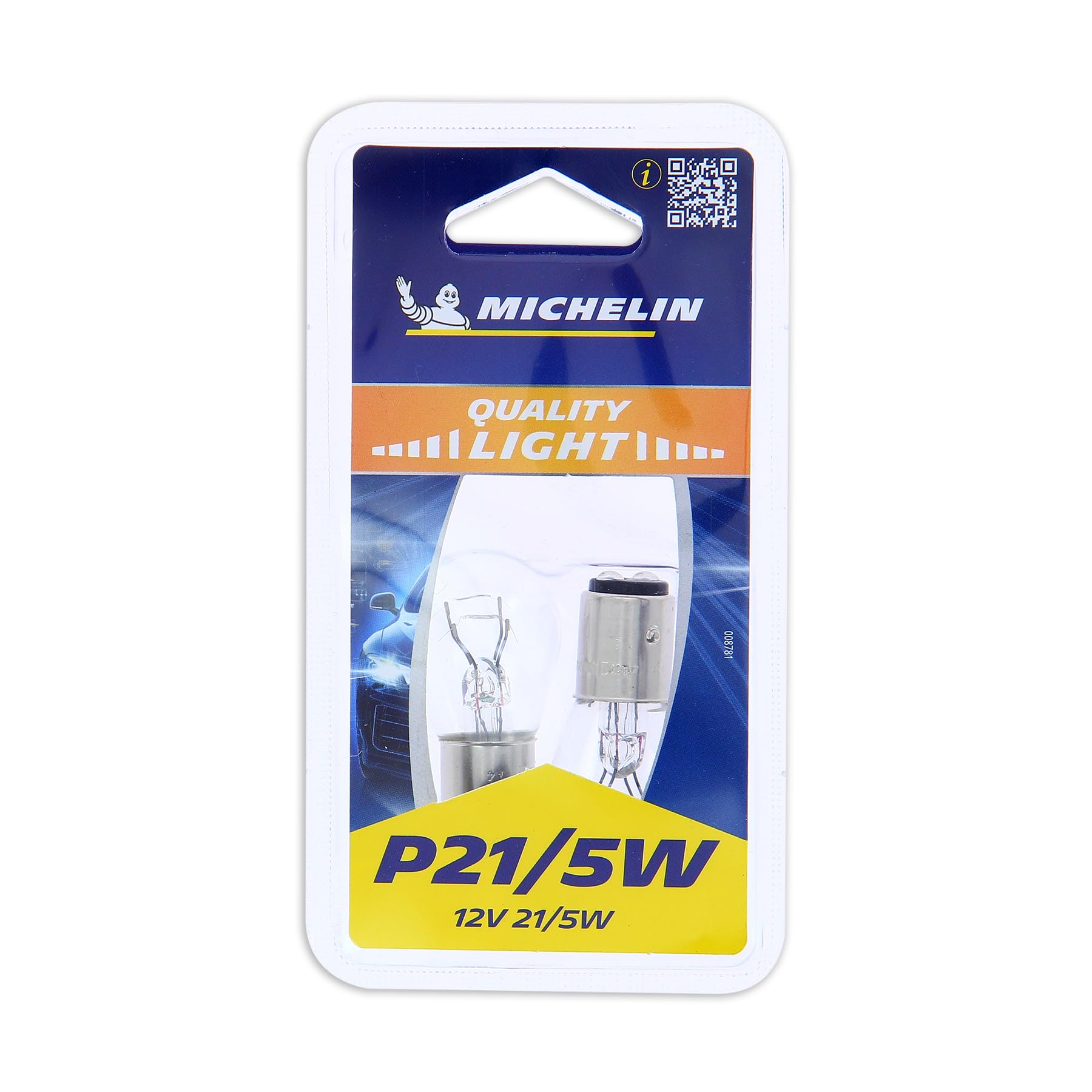 MICHELIN 008781 2 żarówki P21 / 5 W 12 V – światło nocne, światło hamowania, światło tylne