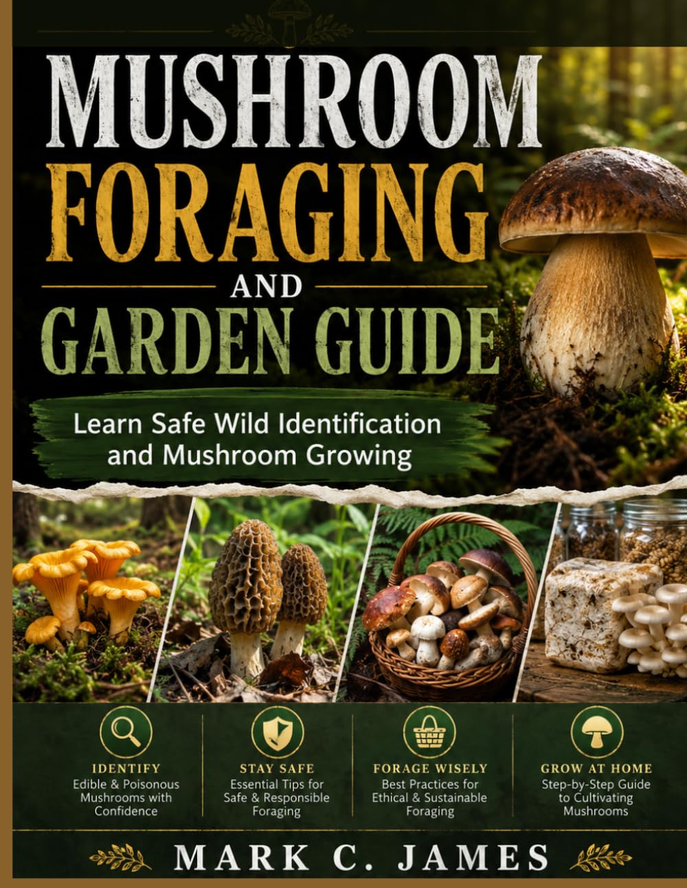 MUSHROOM FORAGING AND GARDEN GUIDE: Learn Safe Wild Identification and Mushroom Growing