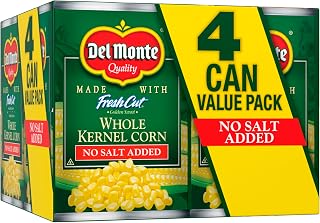 Del Monte Fresh Cut Golden Sweet Whole Kernel Corn, No Salt Added, 15.25 oz Can - Peak Freshness Packed