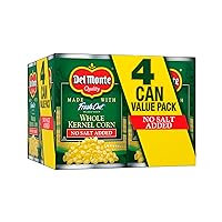 Vista 9 de Del Monte Maíz entero dulce dorado recién cortado sin sal añadida, lata de 15.25 oz, verduras enlatadas