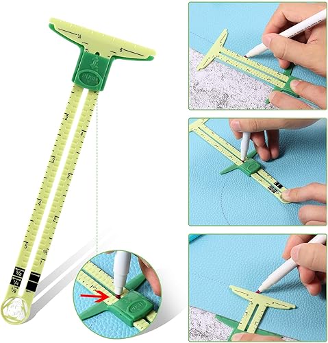 Miniatura 3 de Herramienta de medición de costura, herramienta de medición de costura 5 en 1, regla de medición de medida, regla de costura de tela, regla de