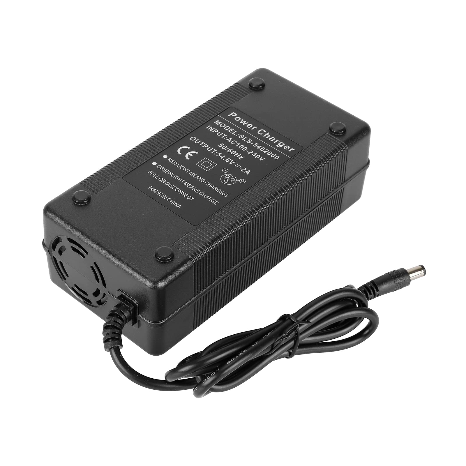 54.6V 2A DC2.1 Ładowarka rowerowa skuter elektryczny akumulator 48 V 2 A Li-ION Li-Poly Litowo-5,5 x 2,1 mm Adapter do skutera elektrycznego