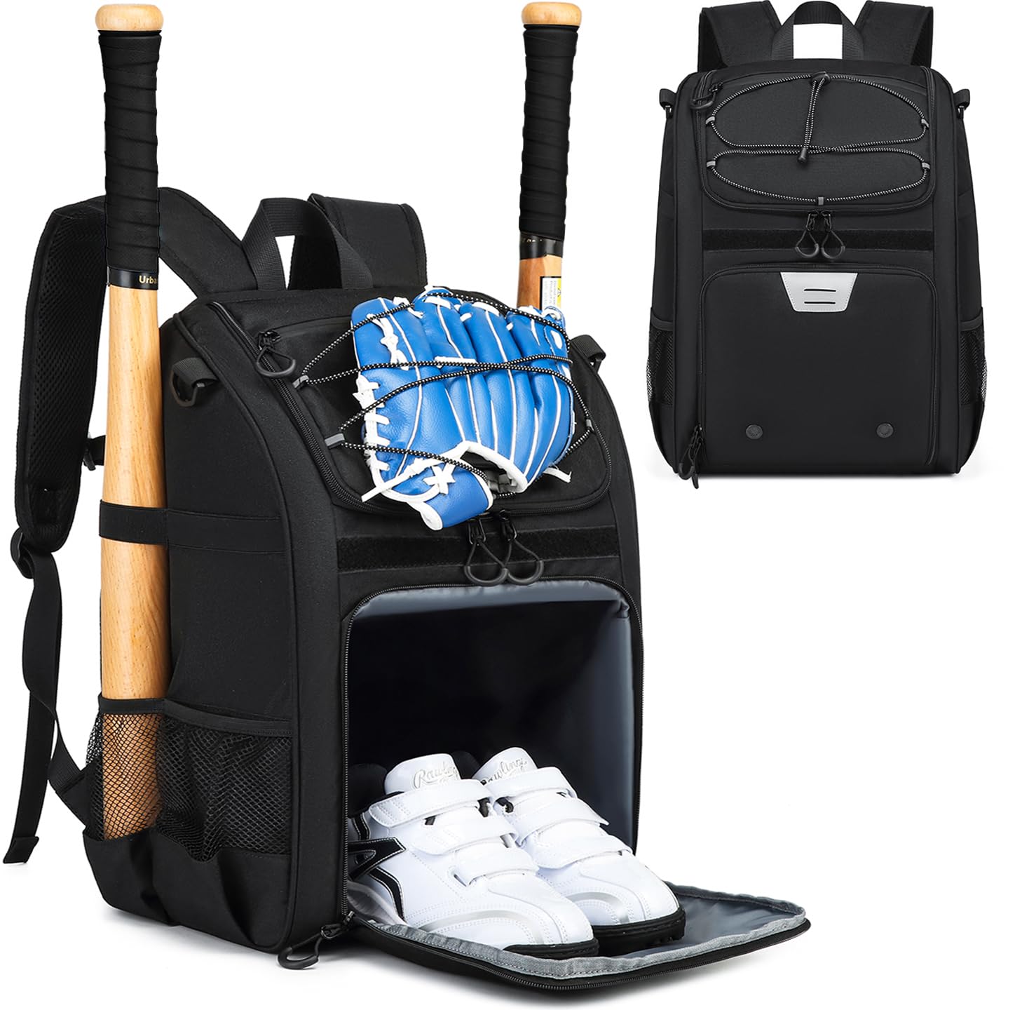 HAMBOLY Youth Baseball Bag Backpack, Softball Bag for Girls & Boys