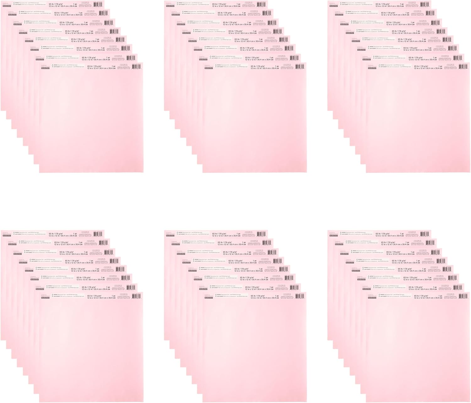 Recollections 48 Sheets Pink Shimmer 12" x 12" Cardstock Paper - Acid & Lignin Free Paper for Scrapbooks, Arts & Crafts - Bulk Pack