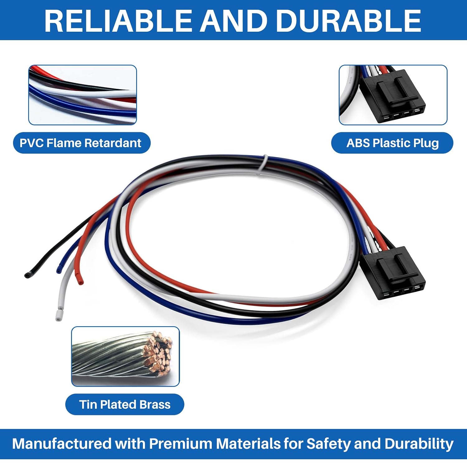8506911 Universal Trailer Brake Controller OEM Style Brake Wiring Harness for Vehicle & Brake Control Ends, Compatible with Tekonsha, Reese and Draw-Tite Trailer Brake Controller, 7894