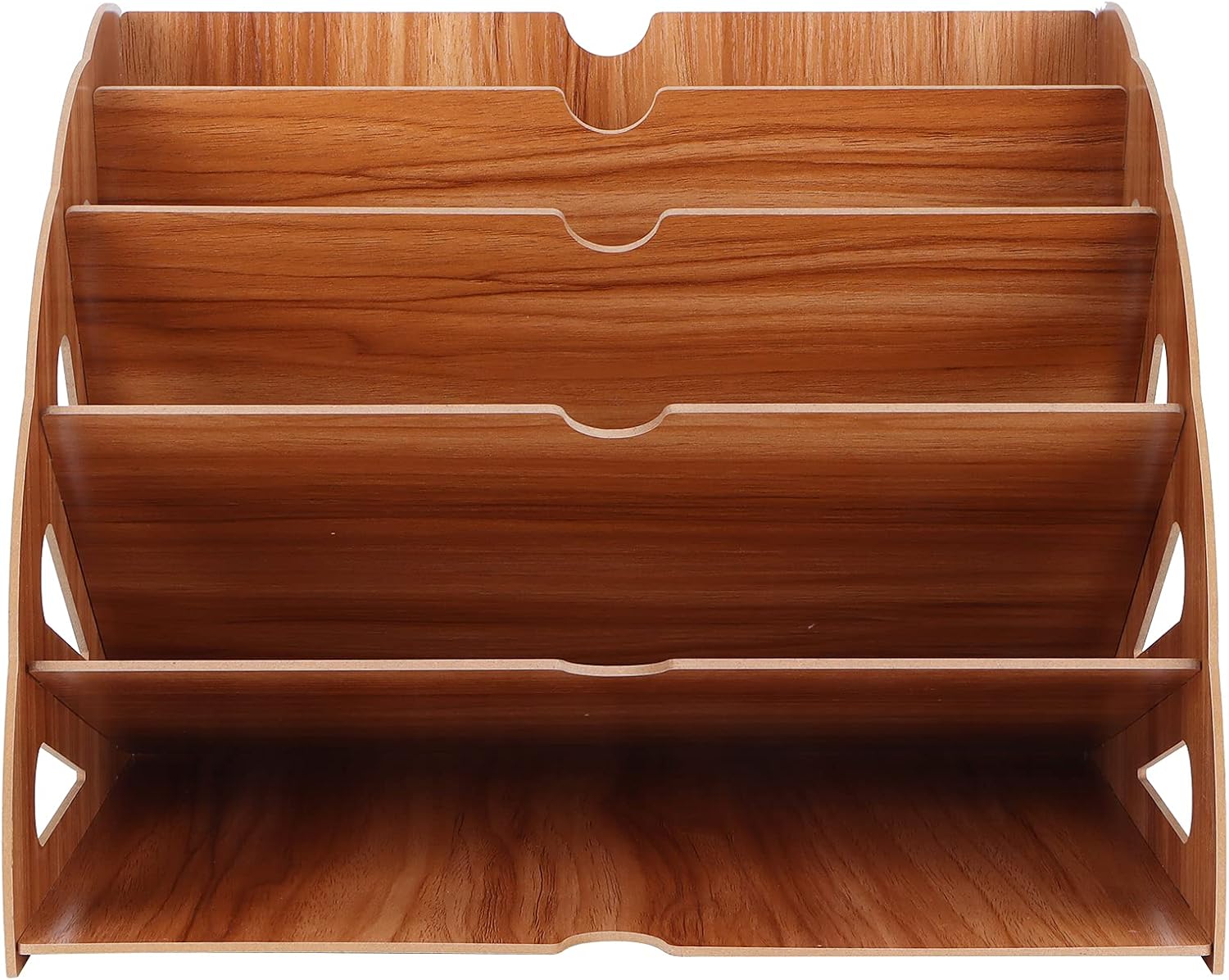 Amazon.com: File Rack, Desktop Multi‑Slot Wooden Organizer Large ...
