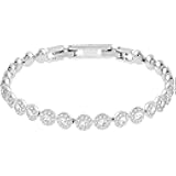 Una Angelic Bracelet with White Crystals on a Rhodium Plated Setting