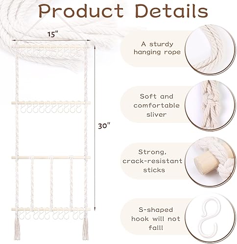 Miniatura 4 de POVETIRE Soporte para diadema organizador de lazos para el cabello para niñas, accesorios para el cabello de bebé, organizador de almacenamiento