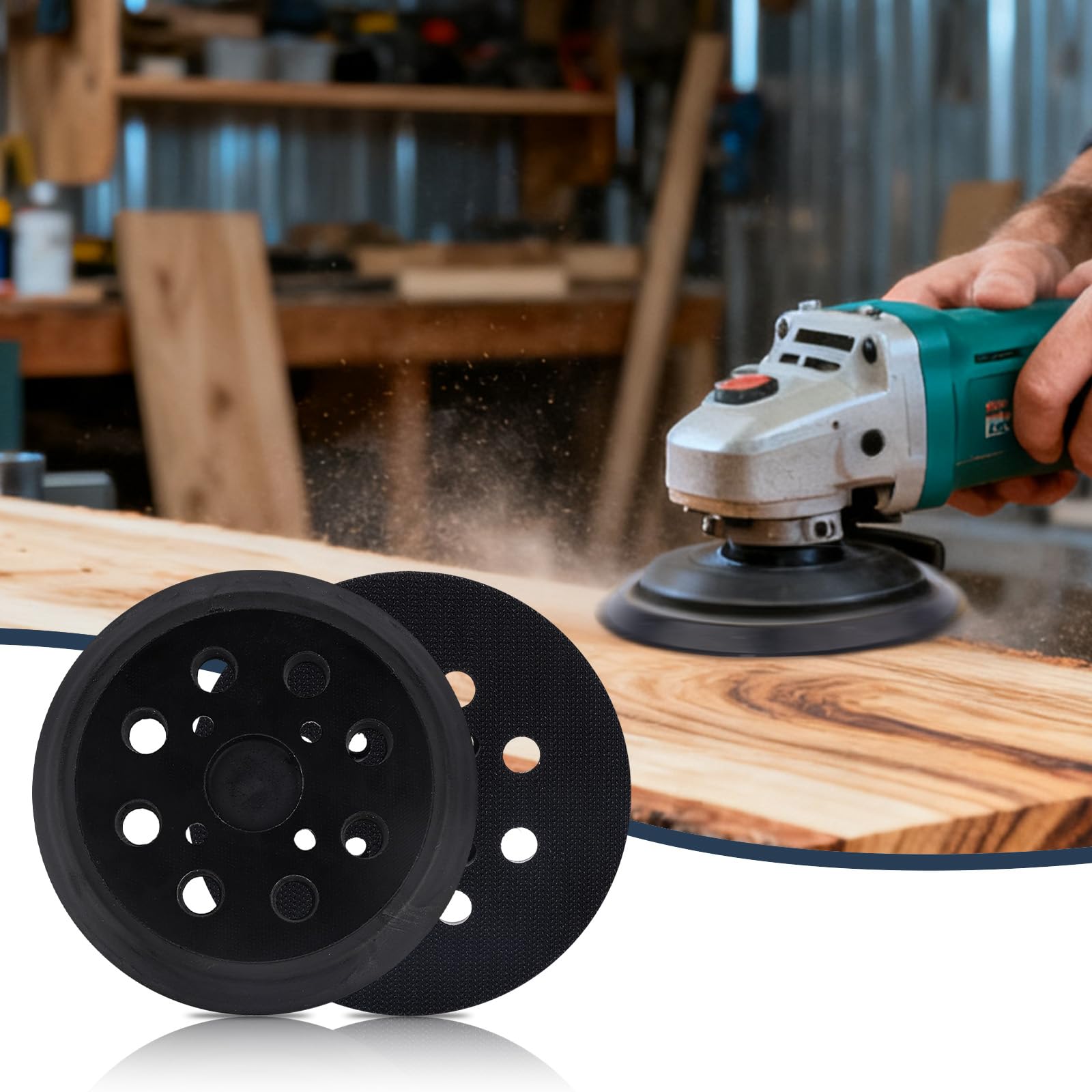 2pz Platorelli per Levigatrice Orbitale da 5in a 8 Fori, Codice OE# 51-36-7100 Compatibili con 6021-21 6034-21 2648-20 2648-21 per Ridgid R2501 R2600 e Altre Levigatrici Roto-Orbitali