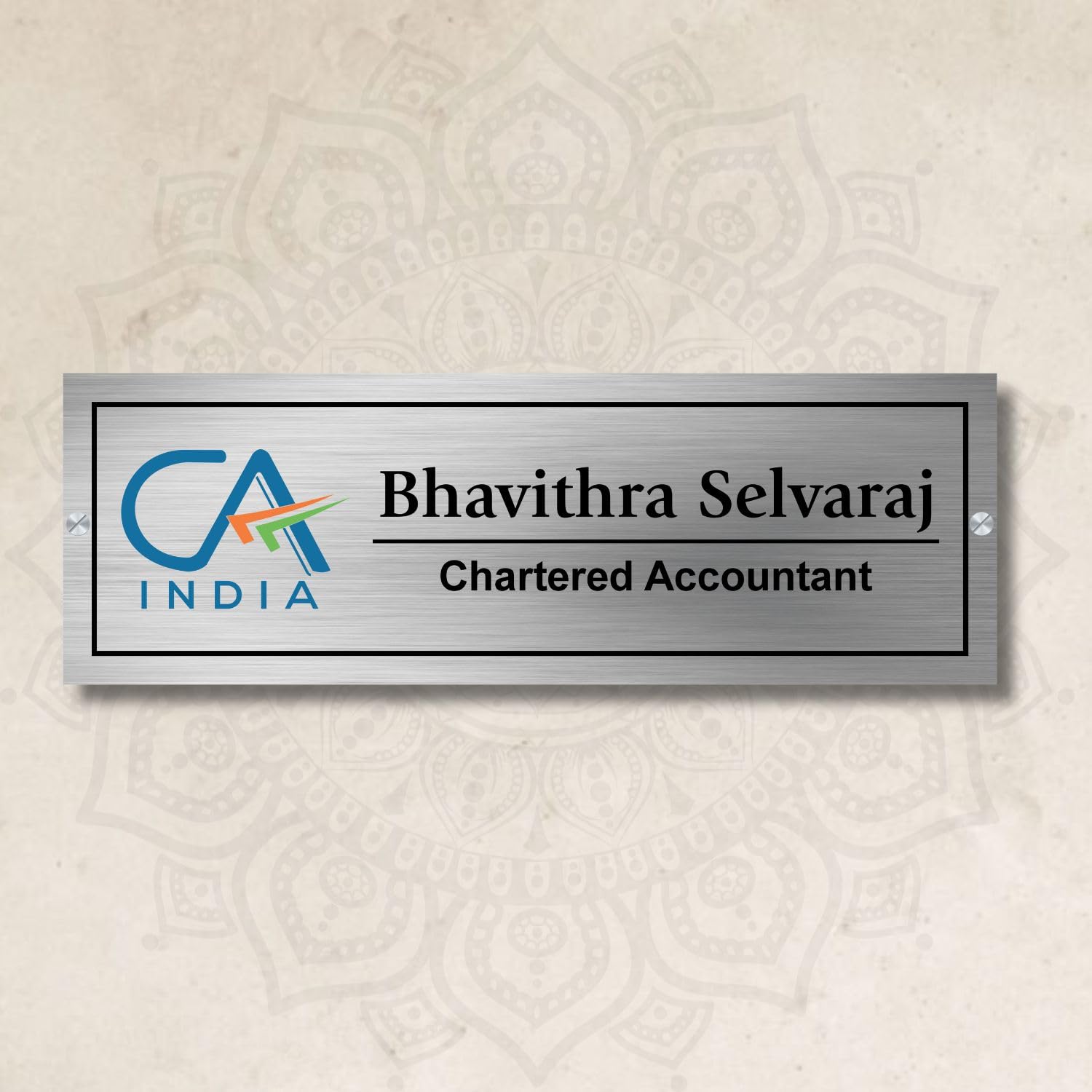 Name Plate for Home Entrance Personalized Door Name Plates for House, Apartment, Flat,Office & Outdoor Stylish Home Decor for Main Door,Villa,Bungalow & Entryway Waterproof (Stainless Steel 12"*4")-image-25