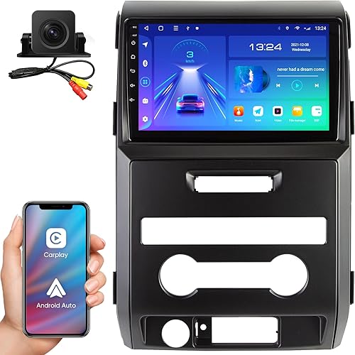 Reemplazo de radio estéreo de coche de 9 pulgadas para Ford F150 2009-2014 Actualización inalámbrica Carplay Android Auto Soporte Mirroring Backup
