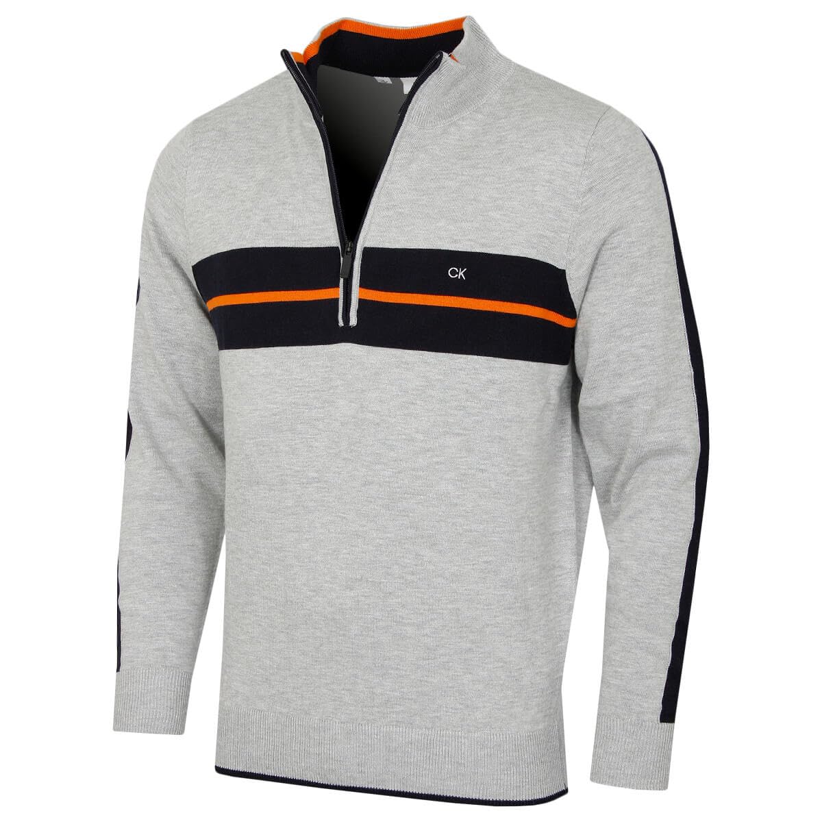 Calvin Klein Golf Mens CK Vertex 1/2 Zip Neck Sweater - Silver - XXL