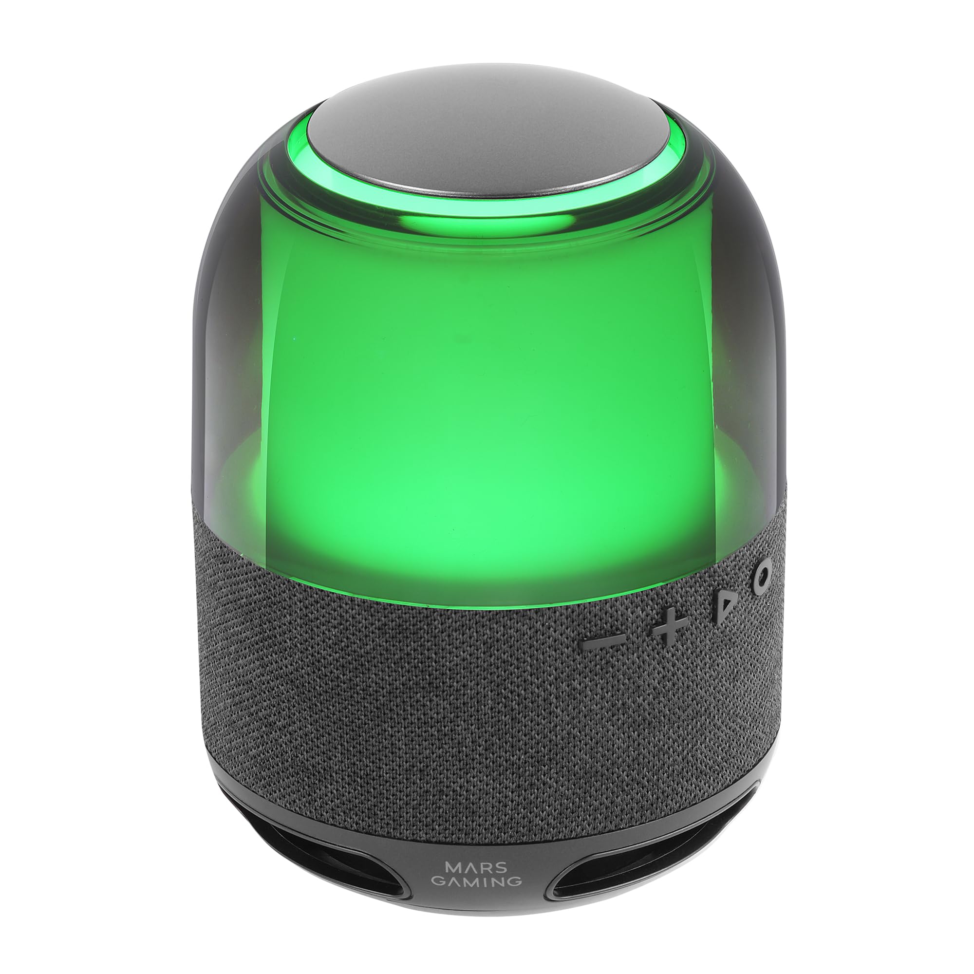 MARSGAMING MS-FLOW, Altoparlante Portatile Bluetooth 15W, Illuminazione Orbilight RGB 360°, Suono Potente Driver DeepBass da 57mm, Altoparlante Gaming Compatto Bluetooth 5.3 e MicroSD, Nero