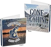 Vista 5 de Carpeta personalizada de 3 anillas Gone Fishing - 1 pulgada