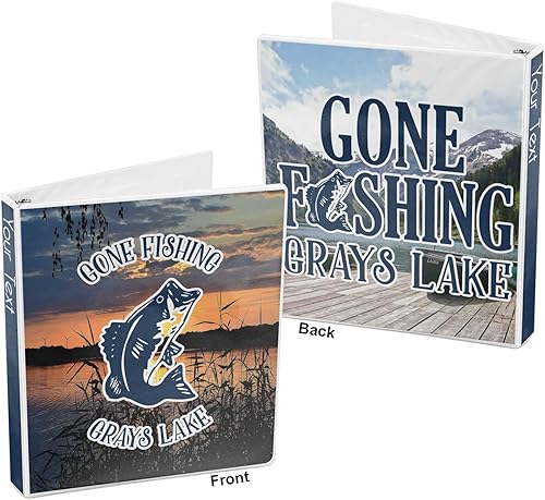 Miniatura 5 de Carpeta personalizada de 3 anillas Gone Fishing - 1 pulgada