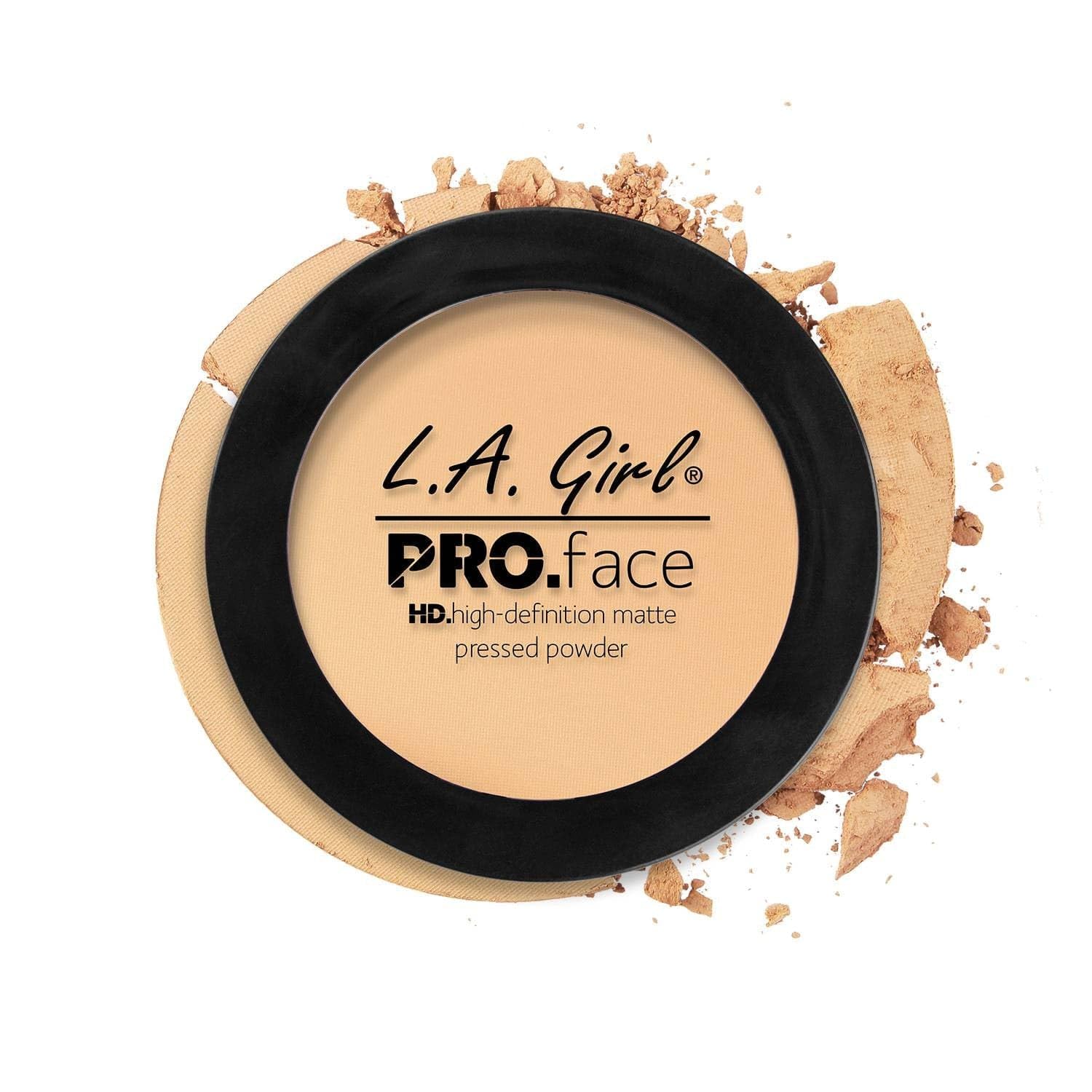 HD Pro Face Pressed Powder – Creamy Natural | Matte Finish Compact Powder for Medium to Fair Skin | Oil-Control Formula | Lightweight, Buildable Coverage