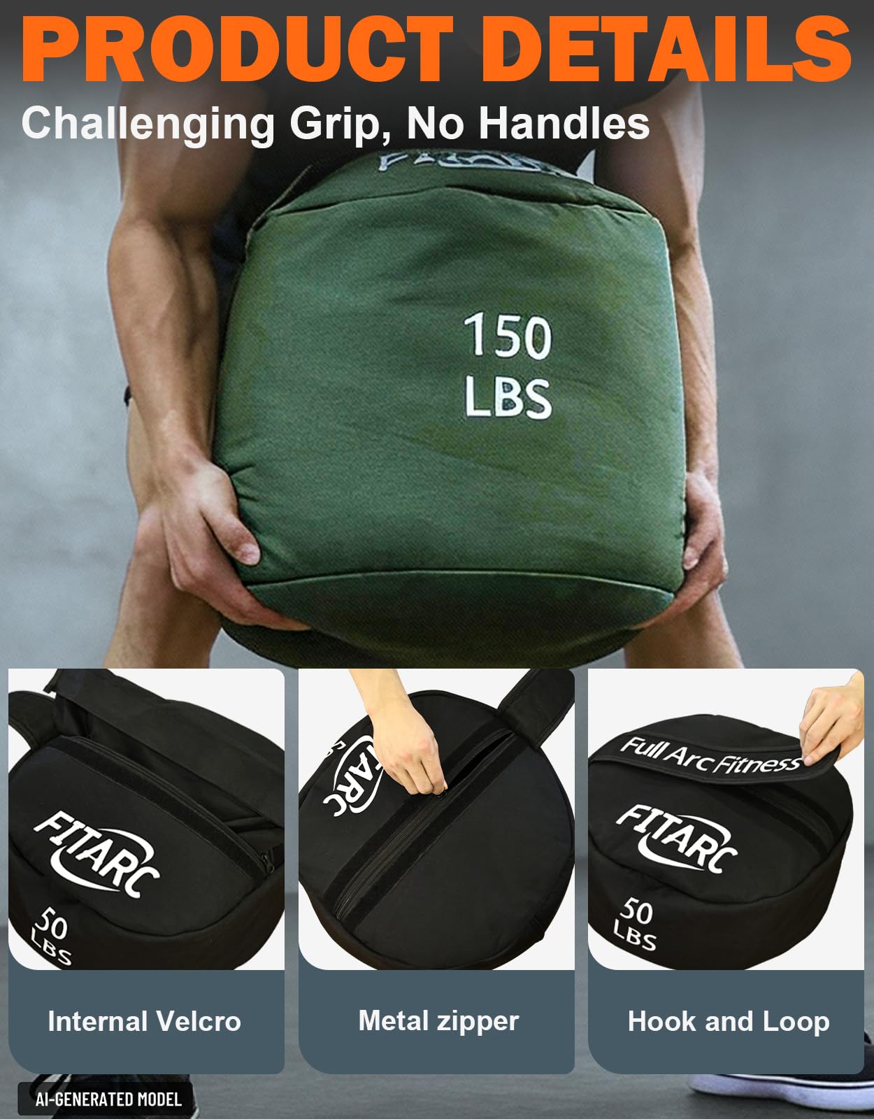 Fitarc Sac de sable d'entraînement, sacs de sable pour la musculation, sacs de sable pour fitness, sacs de sable pour la musculation, sac de sable rond, entraînement croisé et exercice, sable non Fitarc Sac de sable d'entraînement, sacs de sable pour la musculation, sacs de sable pour fitness, sacs de sable pour la musculation, sac de sable rond, entraînement croisé et exercice, sable non
