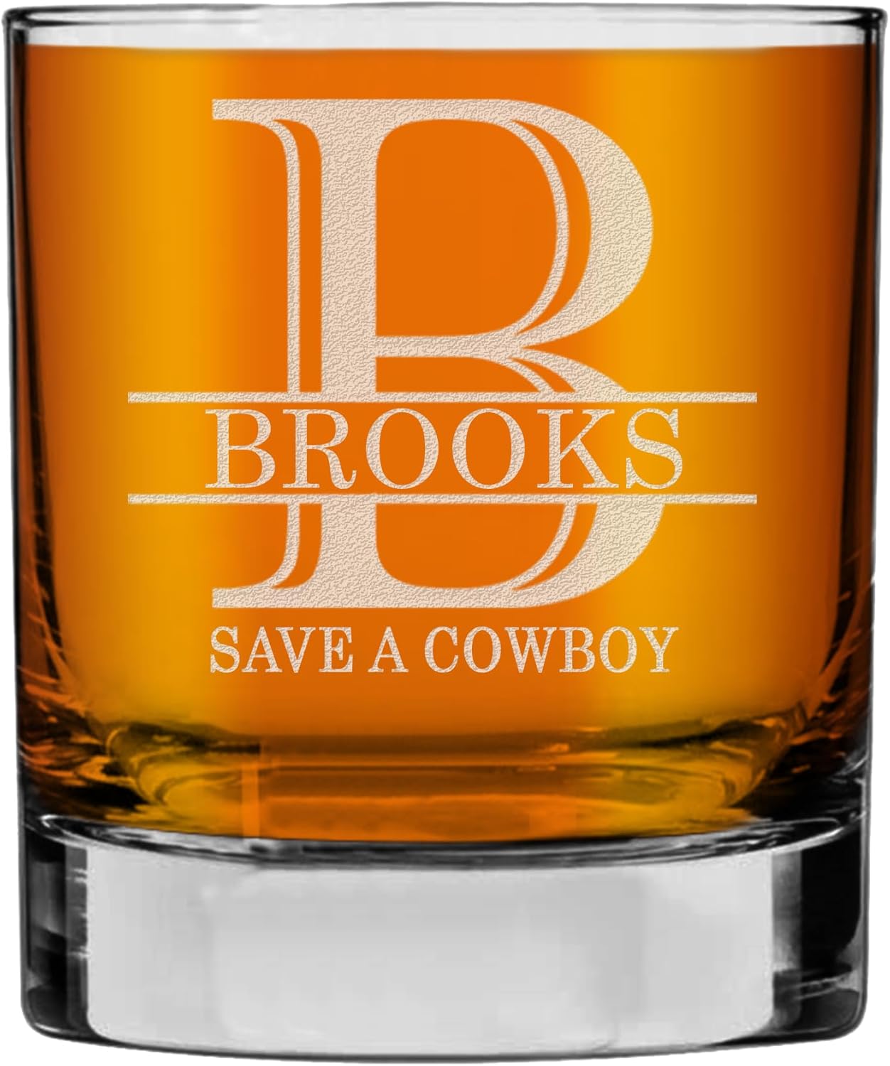 Personalized Etched 11oz Whiskey Glass, Dad Gift, Gifts for Men, Bourbon Glass, Custom, Engraved, Birthday for Husband, Gift for Him, Groomsmen Gifts, Father’s Day, Scotch, Customized, Letter Monogram