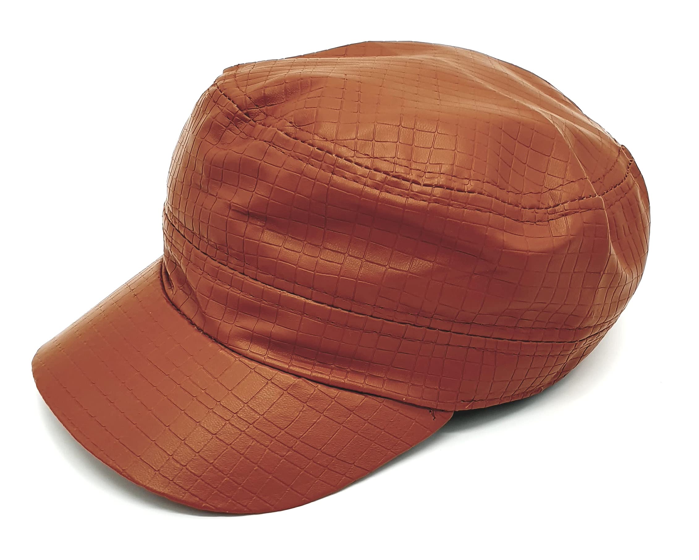 Unisex Funky Solid Design Leather Looks Rainy/Monsoon/Trekking Baseball Fashion Cap-image-21