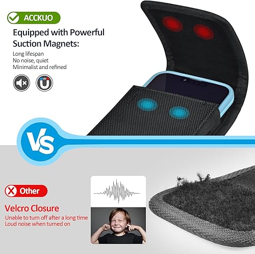 Miniatura 5 de Funda de teléfono para cinturón con clip de metal y cierre magnético compatible con iPhone 1615141312 Pro Max, Galaxy S25S24S23S22 Plus y FE para