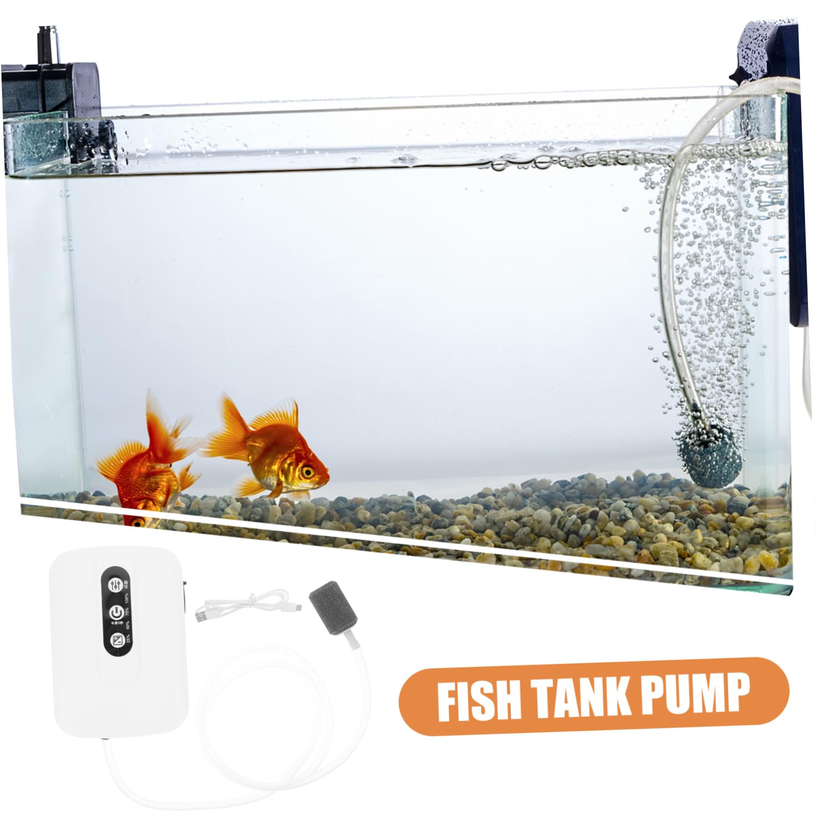 1 Satz Sauerstoffpumpe Für Fischbecken Aquarium Sauerstoffpumpe Zubehör Für Aquarien Für Aquarien Kleine Luftpumpe Aquarium Aus Kunststoff Weiß Belüfter Plastik USB