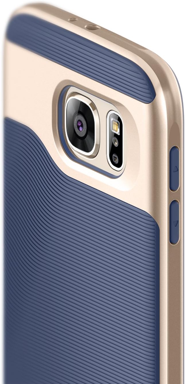 Caseology Wavelength for Galaxy S6 Case (2015) - Stylish Grip Design - Navy Blue