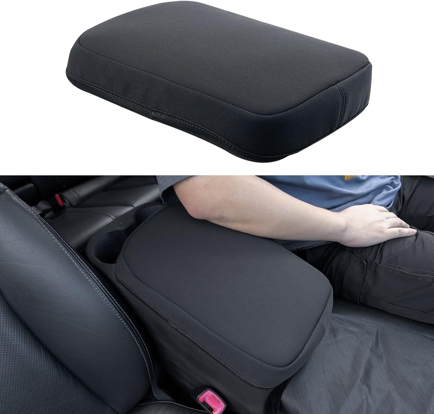 JDMCAR Center Console Cover Compatible with 2005-2015 Toyota Tacoma Accessories Anti-Scratch Armrest Cover Arm Rest Box Lid Cover Protector