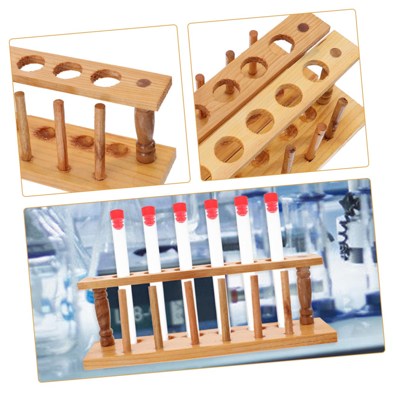 ULTECHNOVO 4stücke Testrohrständer Mit Löchern Stabiler Und Vielseitiger Reagenzglas Organizer Für Labor Und Industrielle Anwendungen