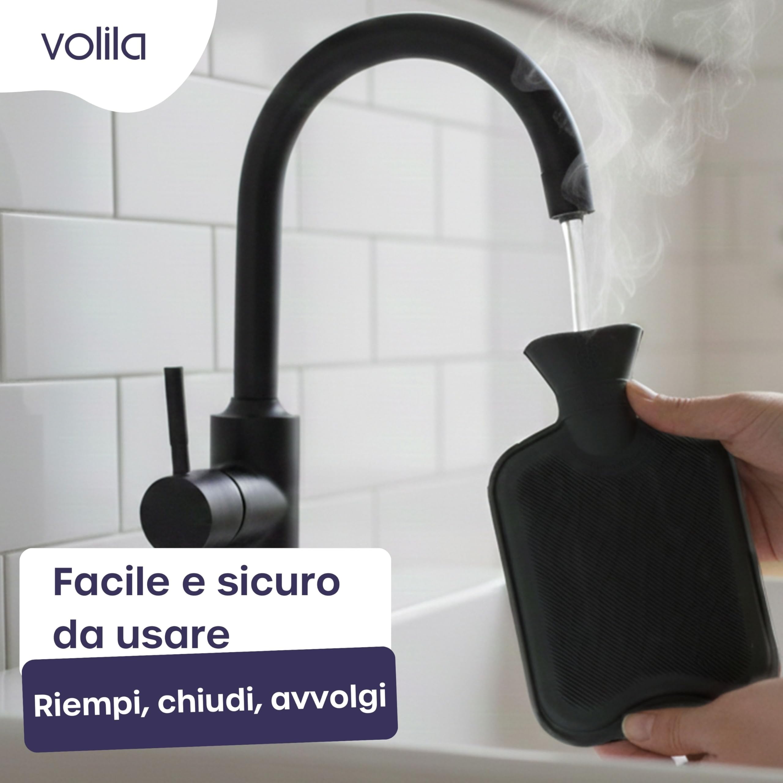 Cintura per Borsa dell'Acqua Calda - Boule Acqua Calda da 1,5 Litri con Copertura in Velluto di Coniglio Grigio - Borsa Acqua Calda di Lusso, Morbida e Indossabile per Dolori Mestruali (Nero)