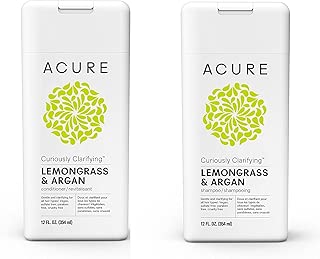 Acure Curiously Clarifying Lemongrass Shampoo-Conditioner Set 12 OZ each bottle - coolthings.us