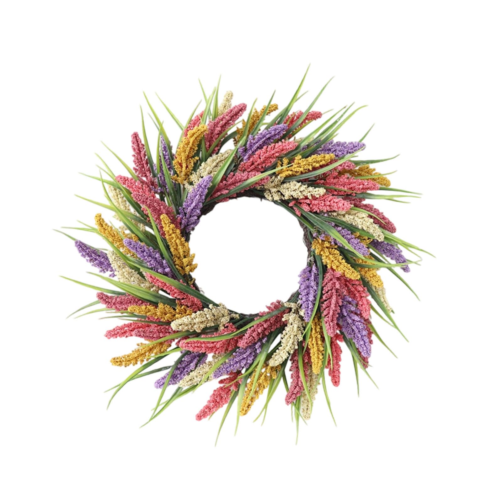 Zxfdsfdbnm Realistic Artificial Wheat Wreath Fall Harvest Festival Wreath for Front Door Wall Window Thanksgiving Decoration Indoor and Outdoor Use Blossomy