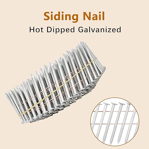 Miniatura 5 de kimllier Bobina de revestimiento de bobina de 3600 unidades, cabeza redonda, alambre de cabeza completa, bobina de 15 grados, 2 pulgadas x 0.092