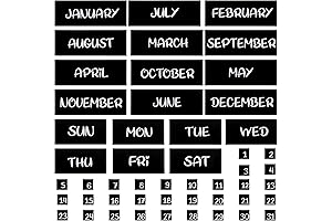 Magnetic Calendar Icons for Days and Months