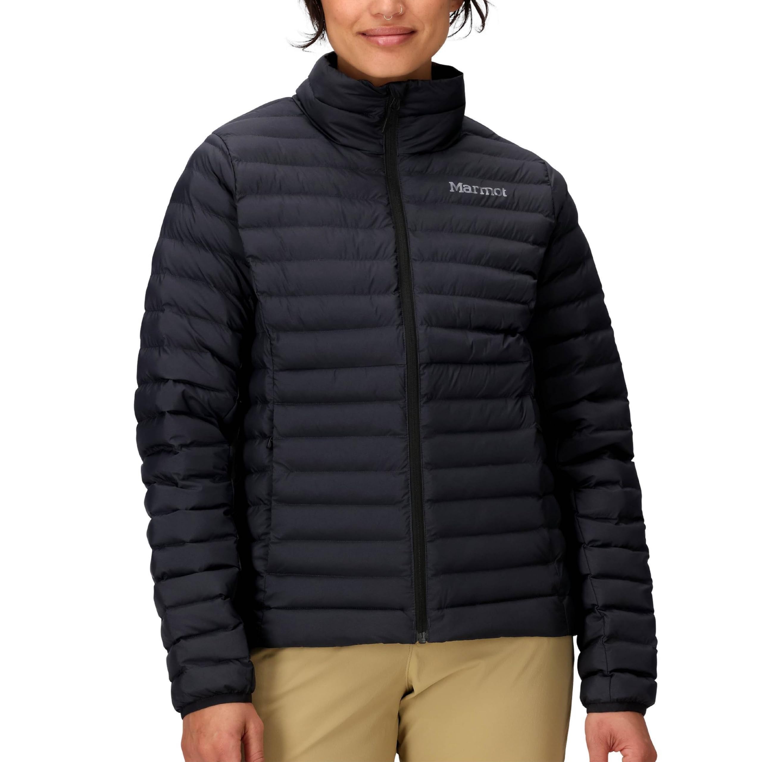 Marmot Women's Echo Featherless Jacket, Warm Puffy Jacket, Insulated Winter Coat, Water-resistant Quilted Parka, Lightweight Packable Outdoor Jacket, Windproof, Black, S