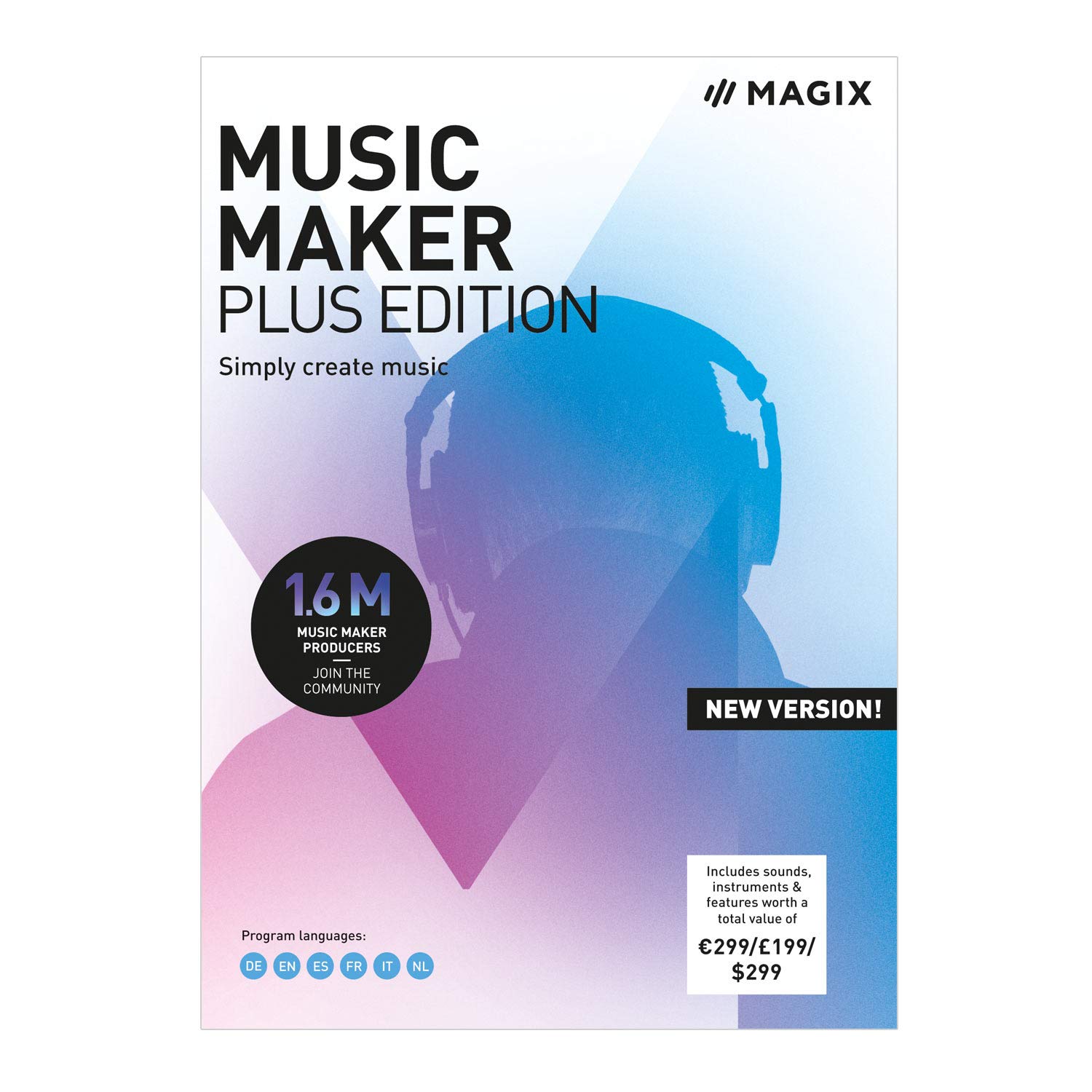 MAGIX Music Maker – 2019 Plus Edition – Enregistrer, mixer, et produire ses rythmes | Standard | PC | Code d'activation PC - envoi par email
