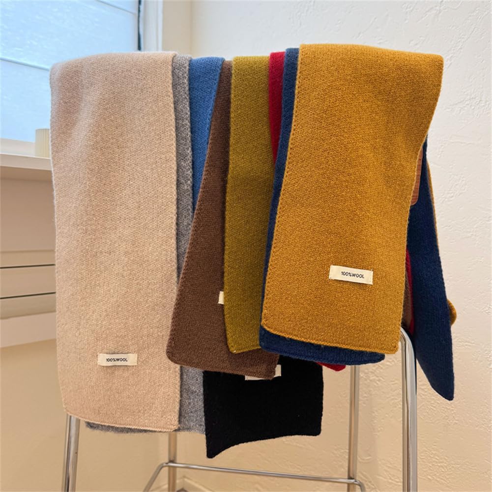 Knitted Neck Warmer 100% Wool Scarf for Women Winter Warm Pull Through Scarf for Layering Casual Outdoor Accessory - Image 3