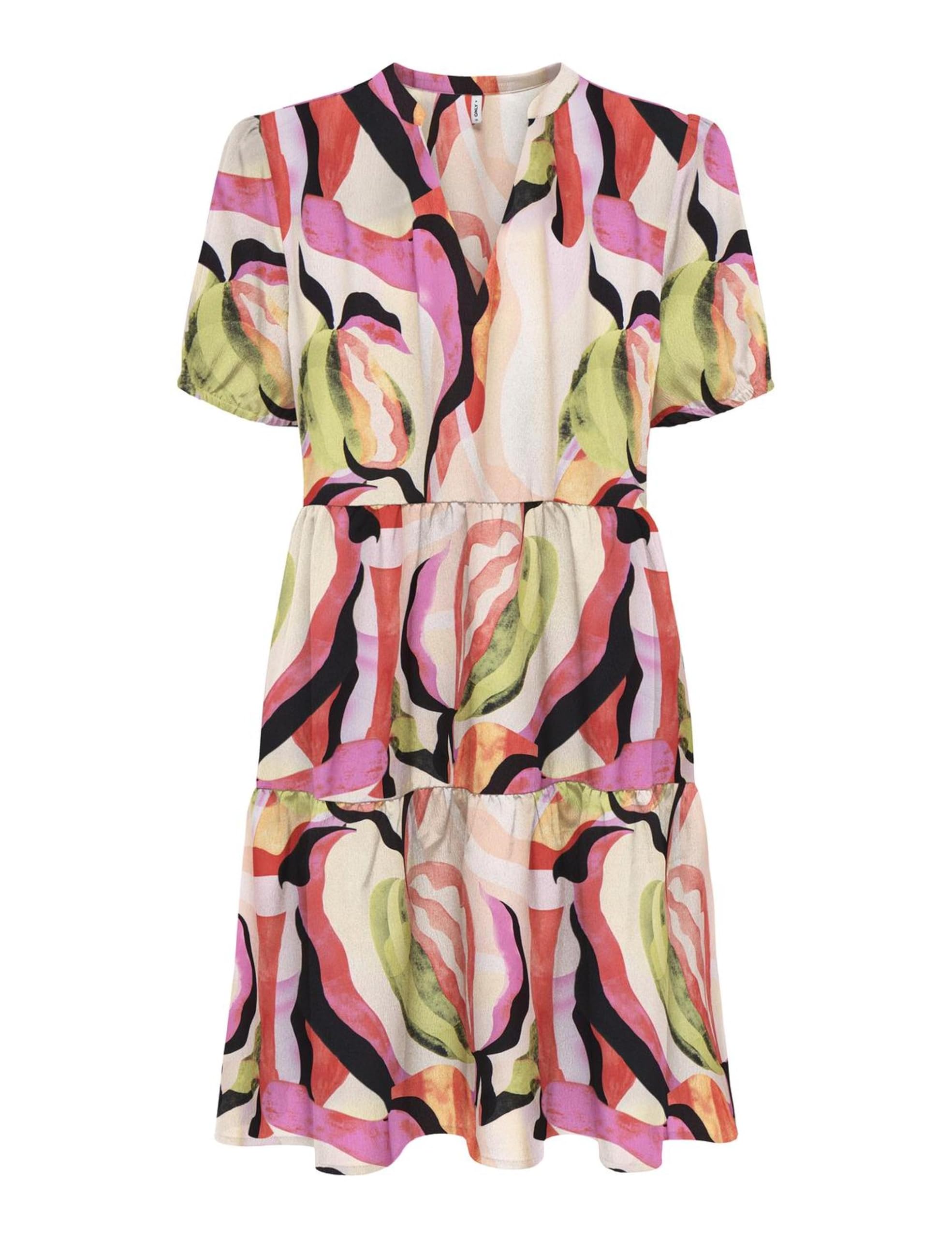 Onlnova Life Vis S/S Thea Dress AOP, Kiwi, M