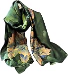 Womens 100% Large Mulberry Silk Scarf Long Satin Scarf Fashion Designer Scarf Lightweight Wraps