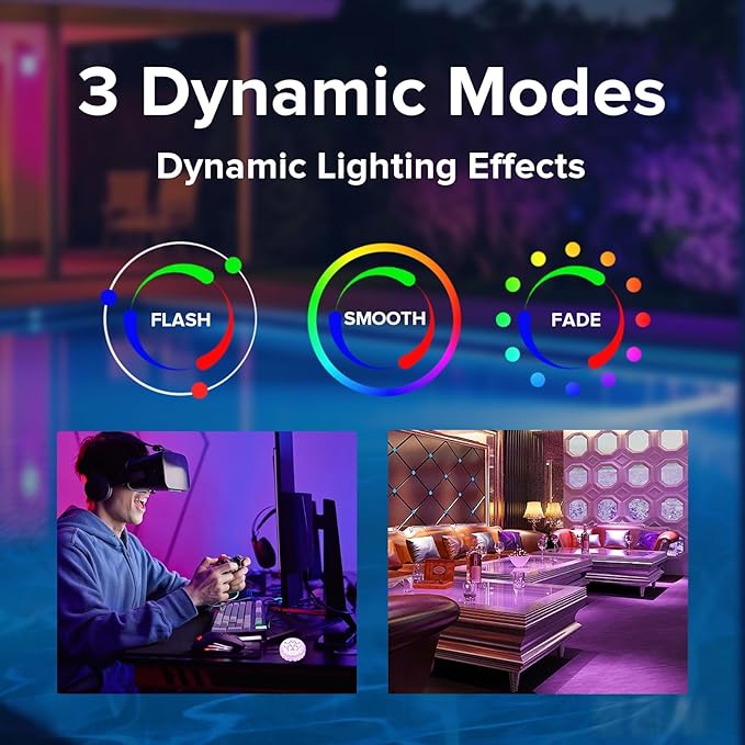 Luces LED Submersibles SANSI 4 Unidades con Control Remoto RGB miniatura 2