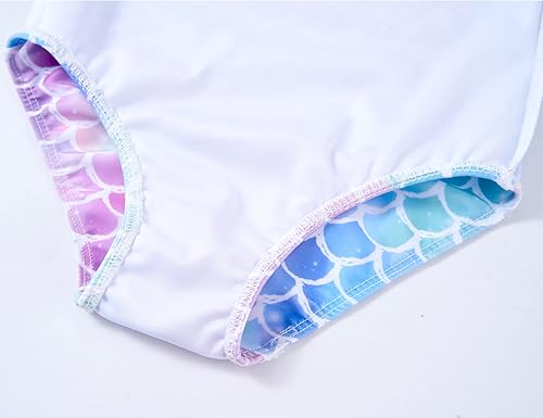 Vista 7 de TENVDA Traje de baño de una pieza para niñas, con diseño halter deportivo, para playa y baño