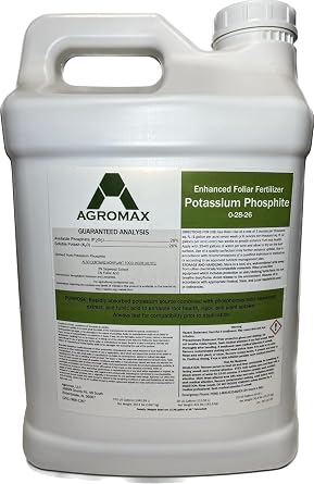 0 28 26 2.5 Gallons by AGROMAX - Potassium Phosphite Concentrated Liquid Fertilizer with Soulble Potash, Seaweed Extract and Fulvic Acid.