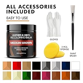 Leather Recoloring Balm, Color Restorer, Scratch Remover, Couch Paint and Repair, Leather Balm for Couches